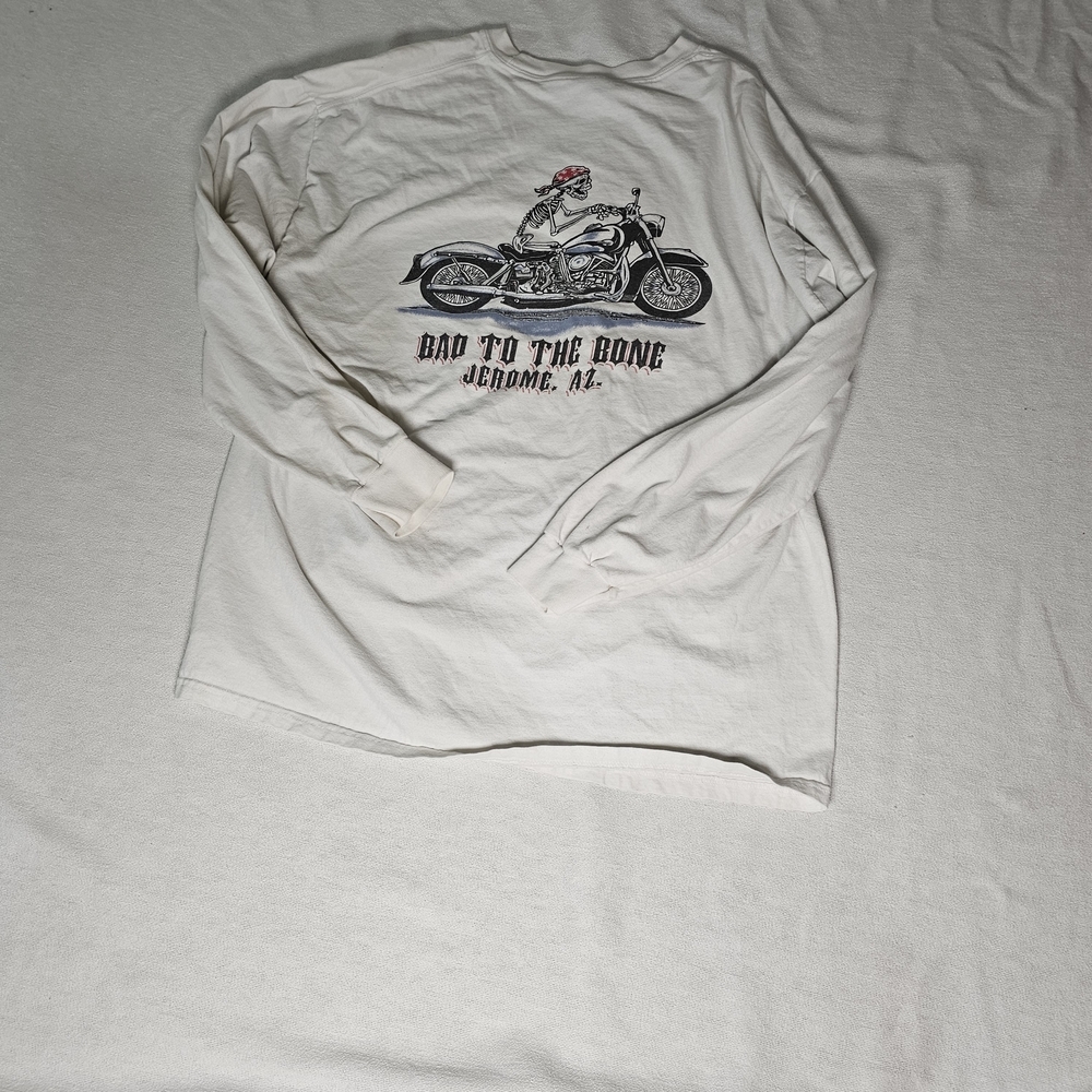 Hanes White Long Sleeve Men's XL. Tee with Graphic - Picture 2 of 4